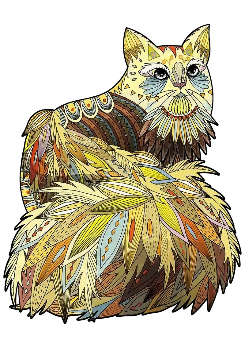 Colourful animal-shaped wooden jigsaw puzzles for children, educational and fun