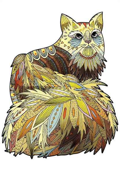 Colourful animal-shaped wooden jigsaw puzzles for children, educational and fun