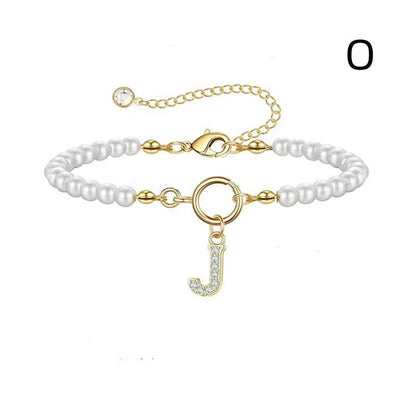 2024 personalised initial pearl bracelet for women with toggle clasp