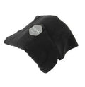 U-shaped neck support travel pillow scarf in grey with convex design and cotton filling