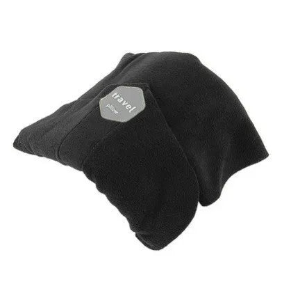 U-shaped neck support travel pillow scarf in grey with convex design and cotton filling