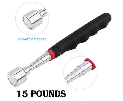 LED Magnetic Pick Up Tool with telescopic shaft and LED light for retrieving small metal parts
