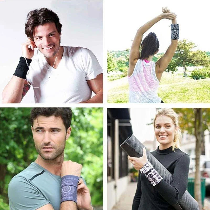 Unisex running mobile phone arm bag in various colours, adjustable strap, breathable polyester fabric