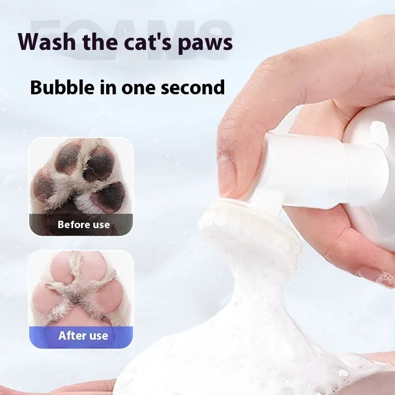 Pet foot cleaning foam 150ml with brush for dogs and cats paw cleaning