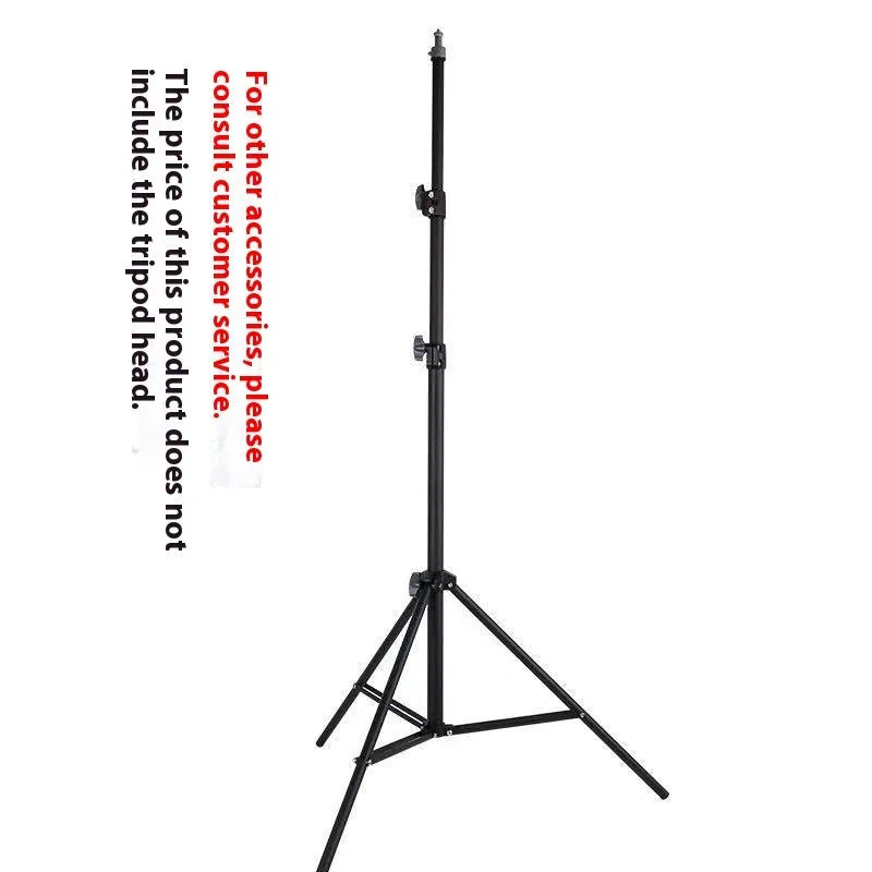 Mobile phone tripod light stand with frosted finish and phone holder attached