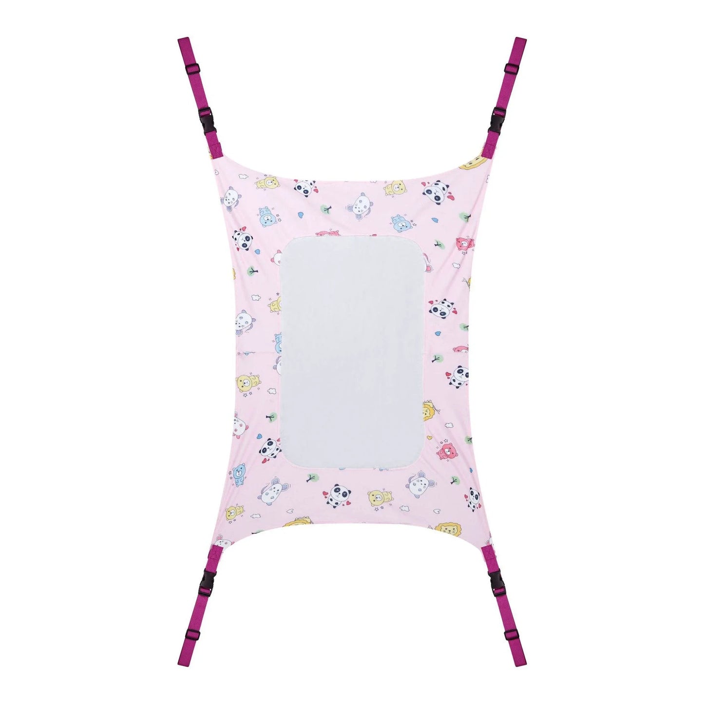 Portable baby crib hammock in soft crushed velour for safe, comfortable sleep