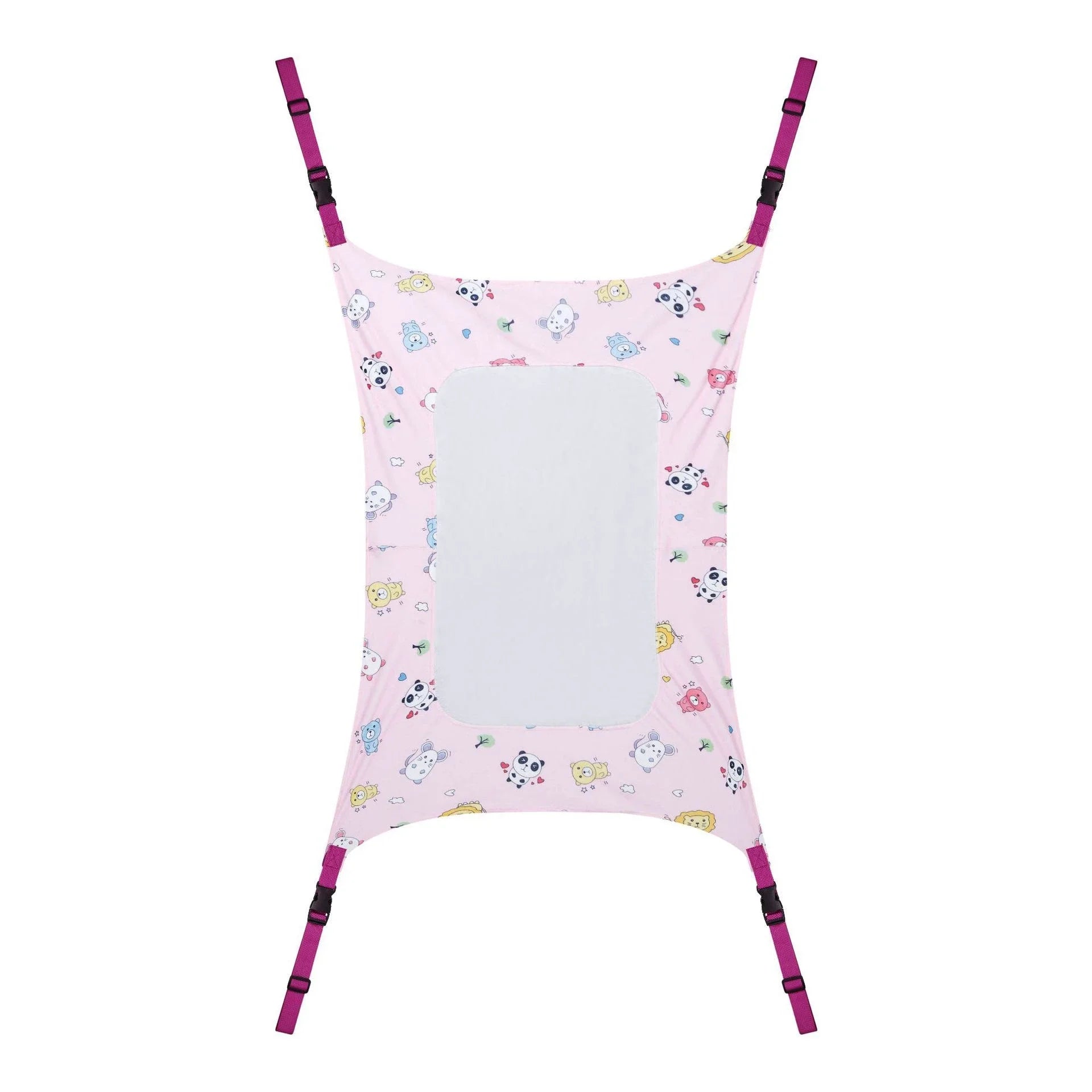 Portable baby crib hammock in soft crushed velour for safe, comfortable sleep