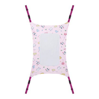 Portable baby crib hammock in soft crushed velour for safe, comfortable sleep