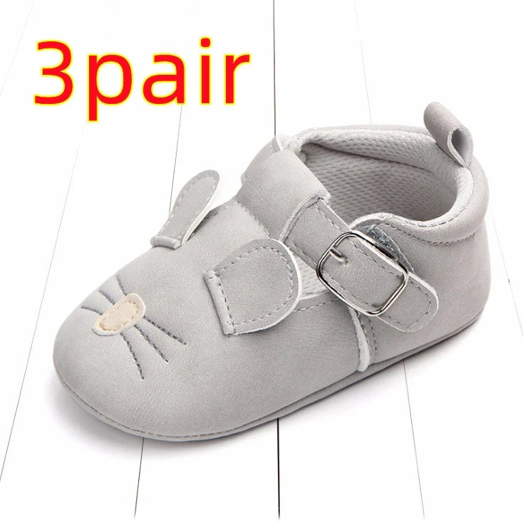 Cartoon animal baby shoes with non-slip soft bottom for spring and autumn wear