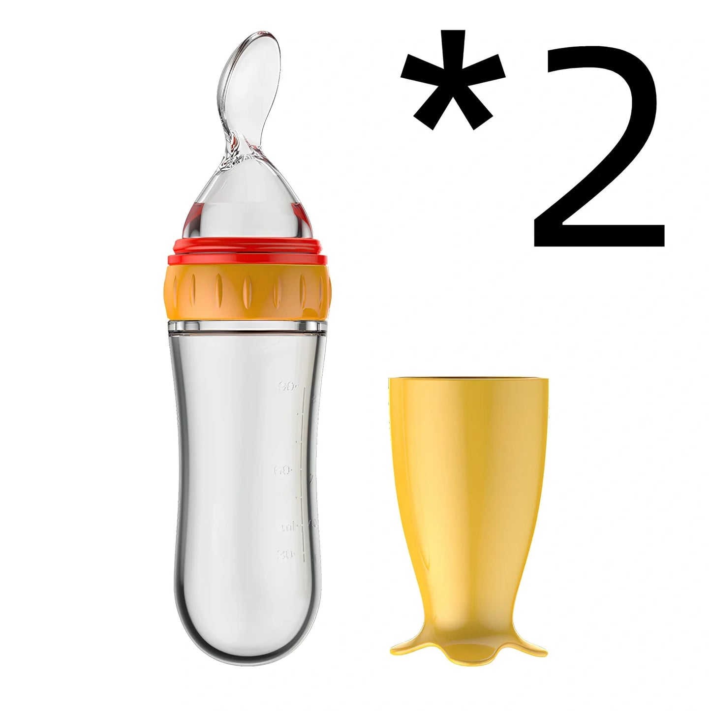 Blue baby spoon bottle feeder, 120ml capacity, food-grade silicone and PP, for 3 months semi-liquid feeding