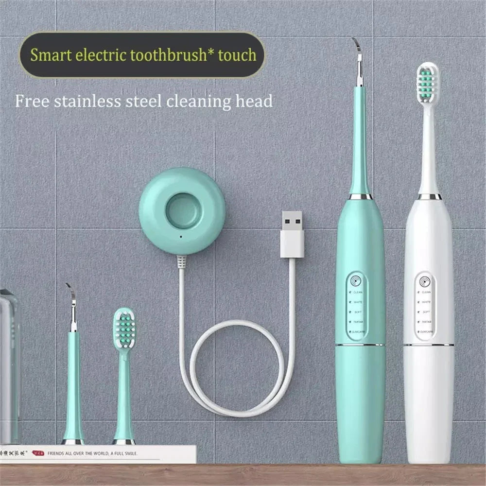Advanced Sonic Powered Electric Toothbrush with Ultrasonic Scaler for Plaque, Tartar, and Stain Removal