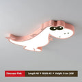 Cartoon dinosaur design ceiling light with PVC shade on aluminium base, 48cm diameter.
