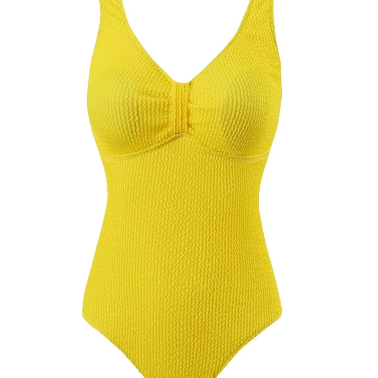 Women's one-piece belly cover swimsuit in polyester, sleeveless bikini style, available in multiple colours