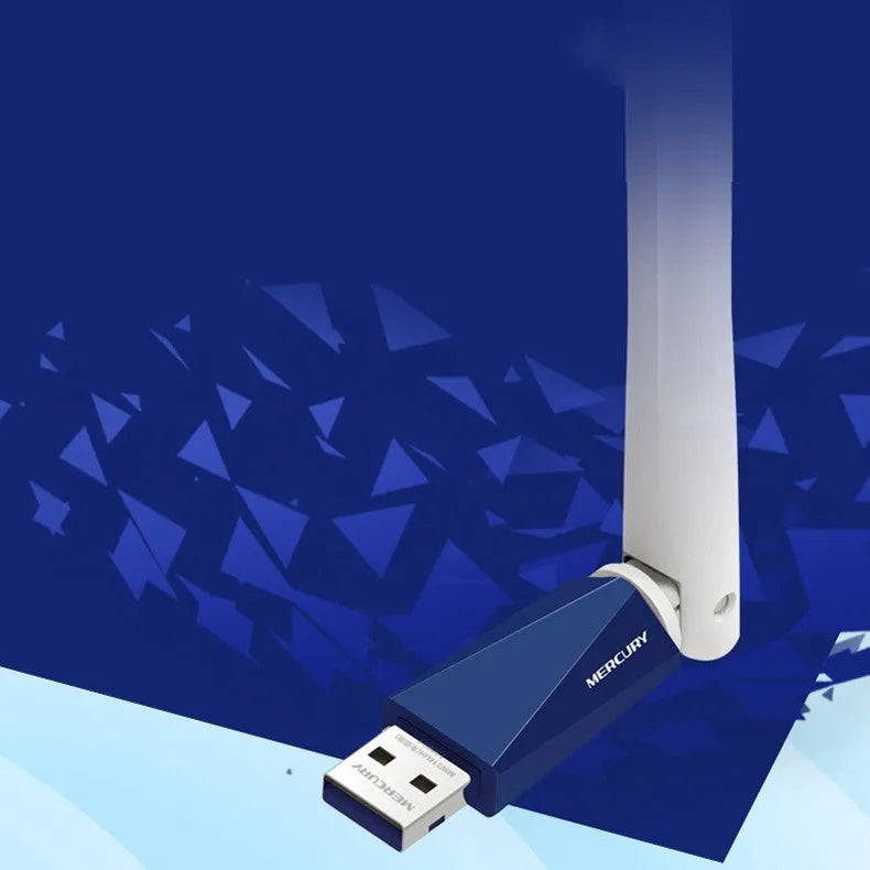 Mercury USB wireless network card with drive-free design, 2.4G 802.11n, 150Mbps/300Mbps/650Mbps speed options