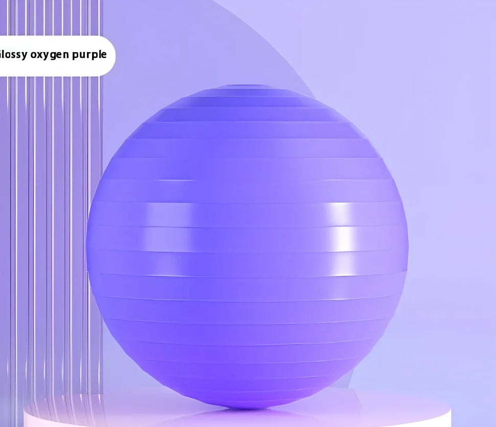 Children's anti-burst yoga ball in blue, 65cm diameter, environmental PVC for hip exercises and Pilates