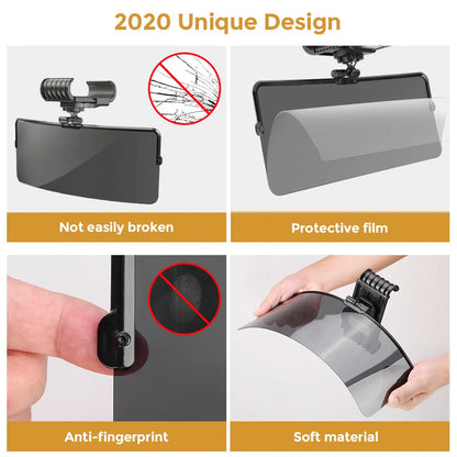 Polarized car sun visor with anti-glare and UV protection features