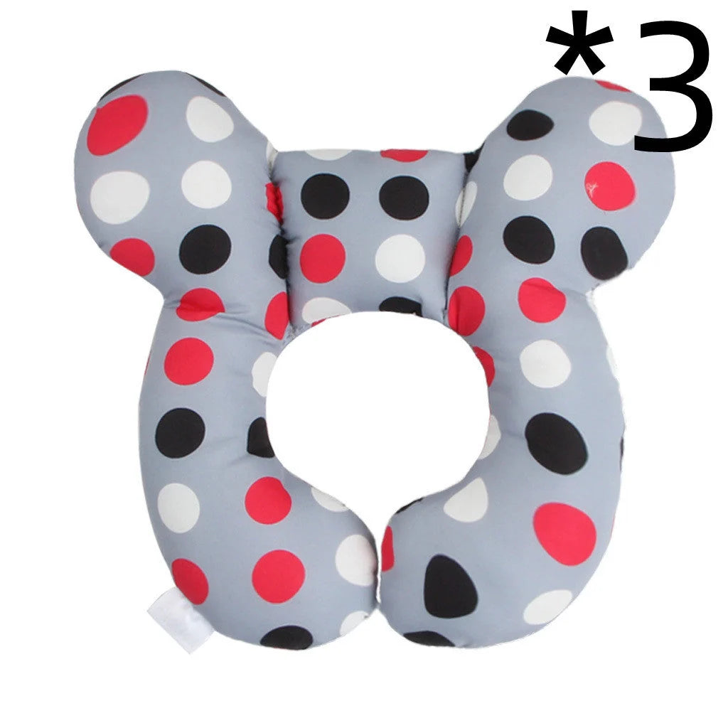 U-shaped baby head support pillow in various styles for car safety seats