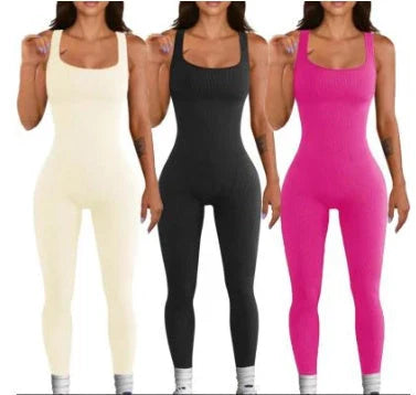 Women's spandex suspender tank top tights with button details in various colours