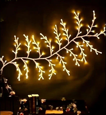 Flexible DIY Willow Vine Branch LED Light with warm white glow for festive decor