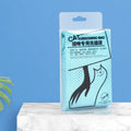 Blue cat bath bag for washing and grooming with secure restraint design