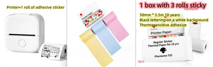 Portable Mini Thermal Label Printer with Bluetooth connectivity in various colours