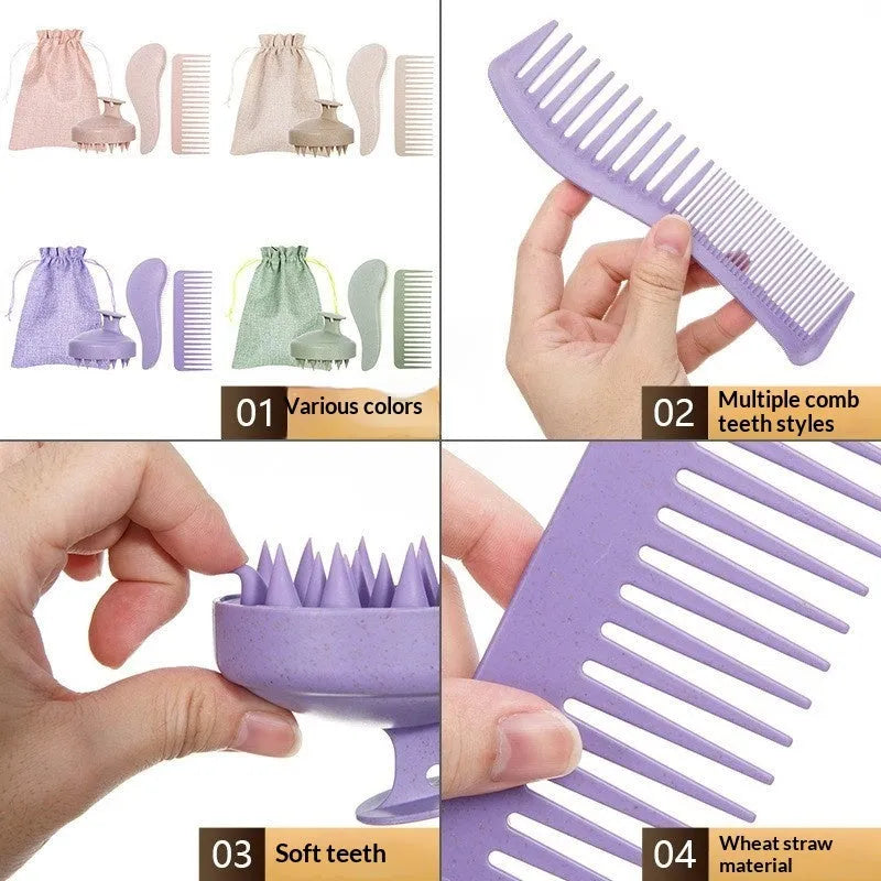 Multi-functional shower head massage and cleaning brush in wheat straw, 10-15 cm, beige colour, on plain background