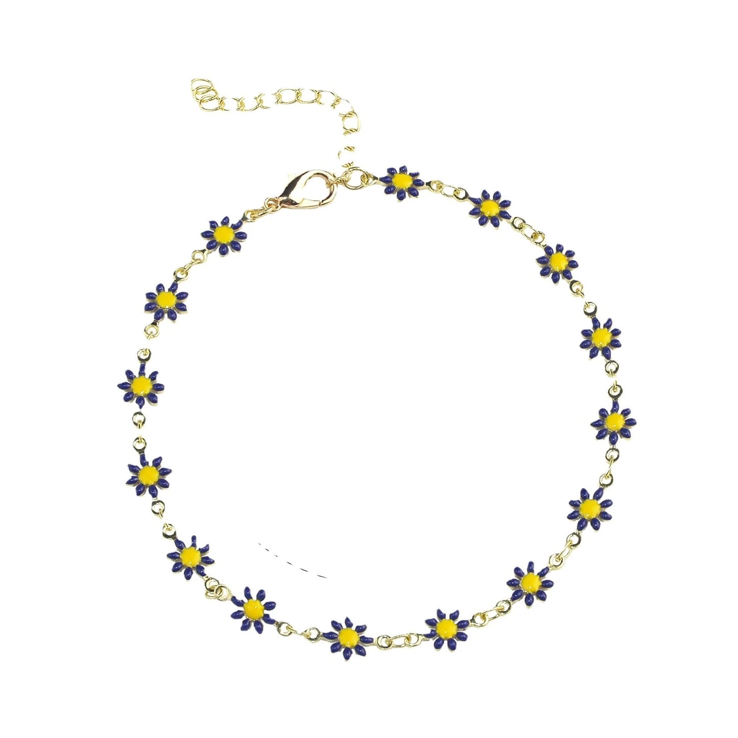 Little Daisy Anklet with floral design in various colours