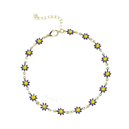 Little Daisy Anklet with floral design in various colours
