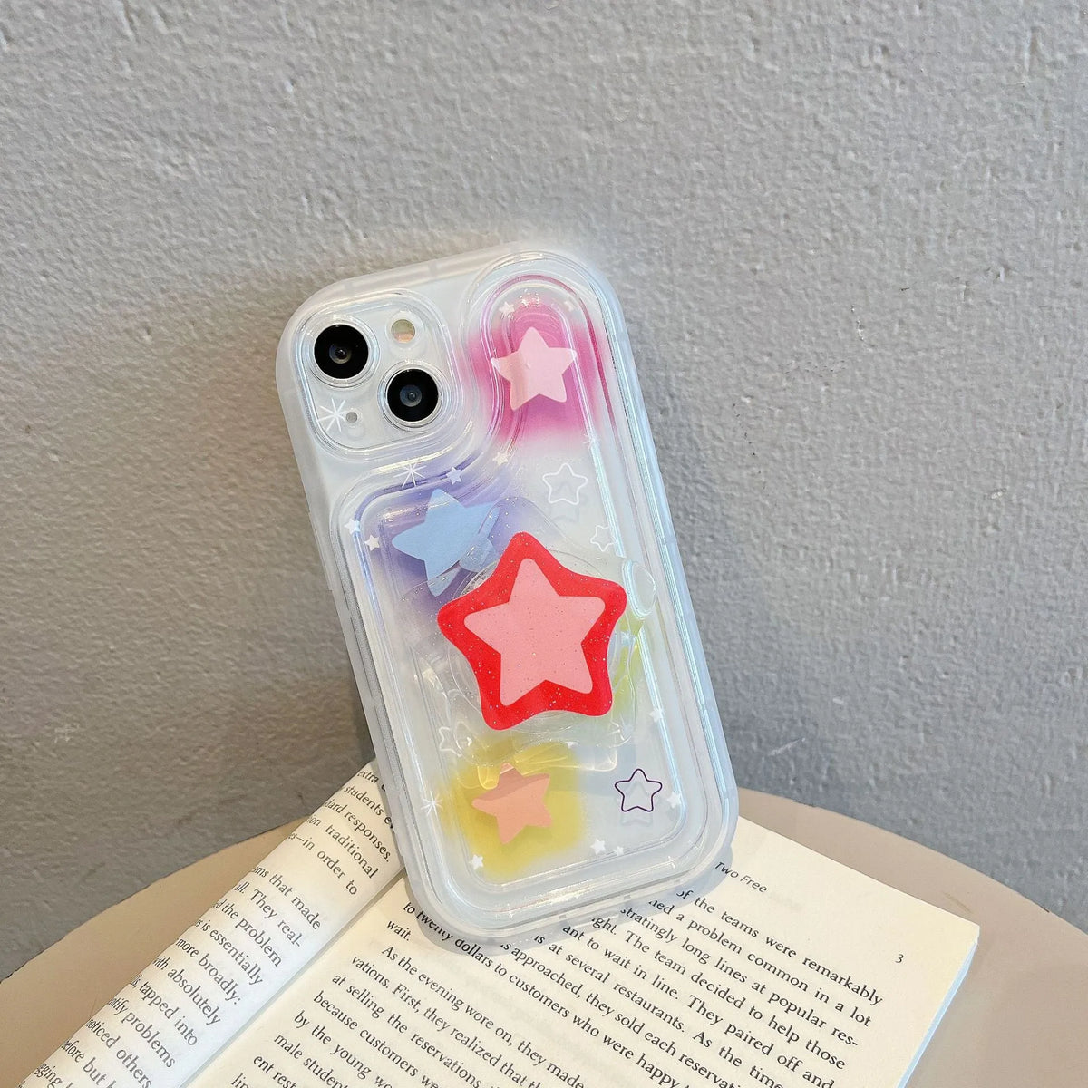 Blooming colour TPU phone case with airbag edge and XINGX bracket for iPhone 11-14 Pro Max