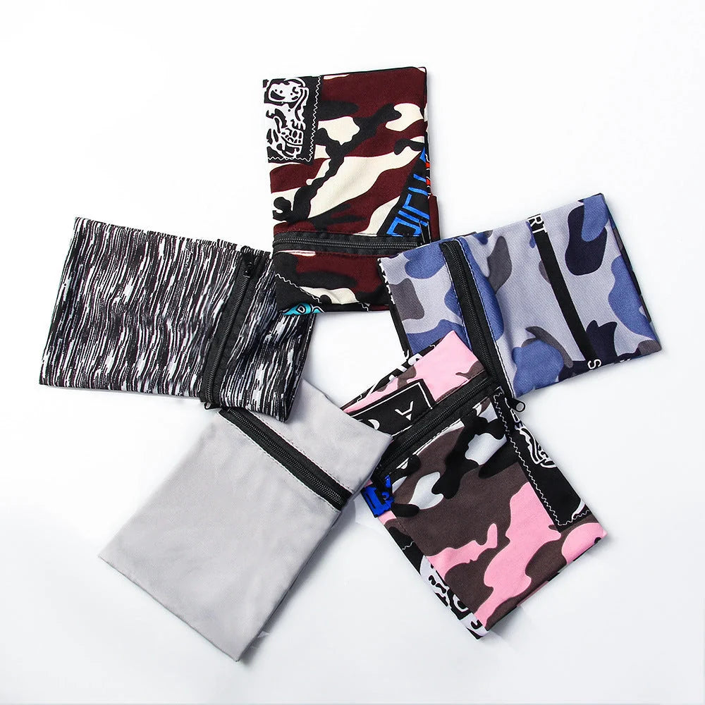 Unisex running mobile phone arm bag in various colours, adjustable strap, breathable polyester fabric