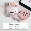 Pet hand holding rope set with chest strap, four colour options, sizes XS to M