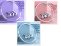 Weight loss hula hoop with high elastic foam and stainless steel tube, bump massage points, removable in 6 sections, 90 cm diameter