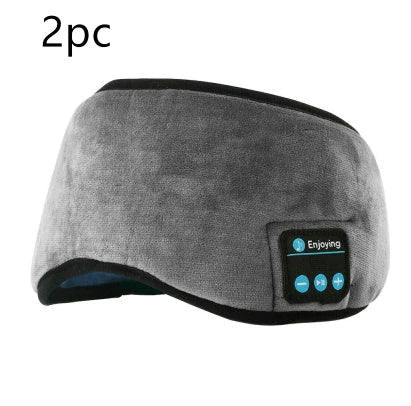 Bluetooth 5.0 wireless headband with built-in sleeping eye mask for music, calls, and relaxation