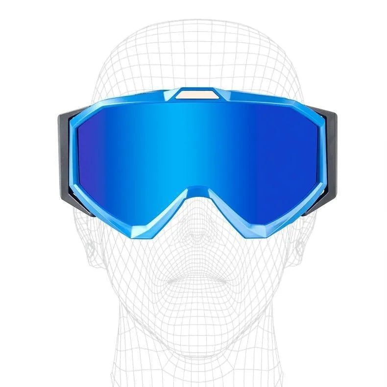 Motorcycle goggles with double layer anti-fog lenses and a TPU frame in a choice of five colours.