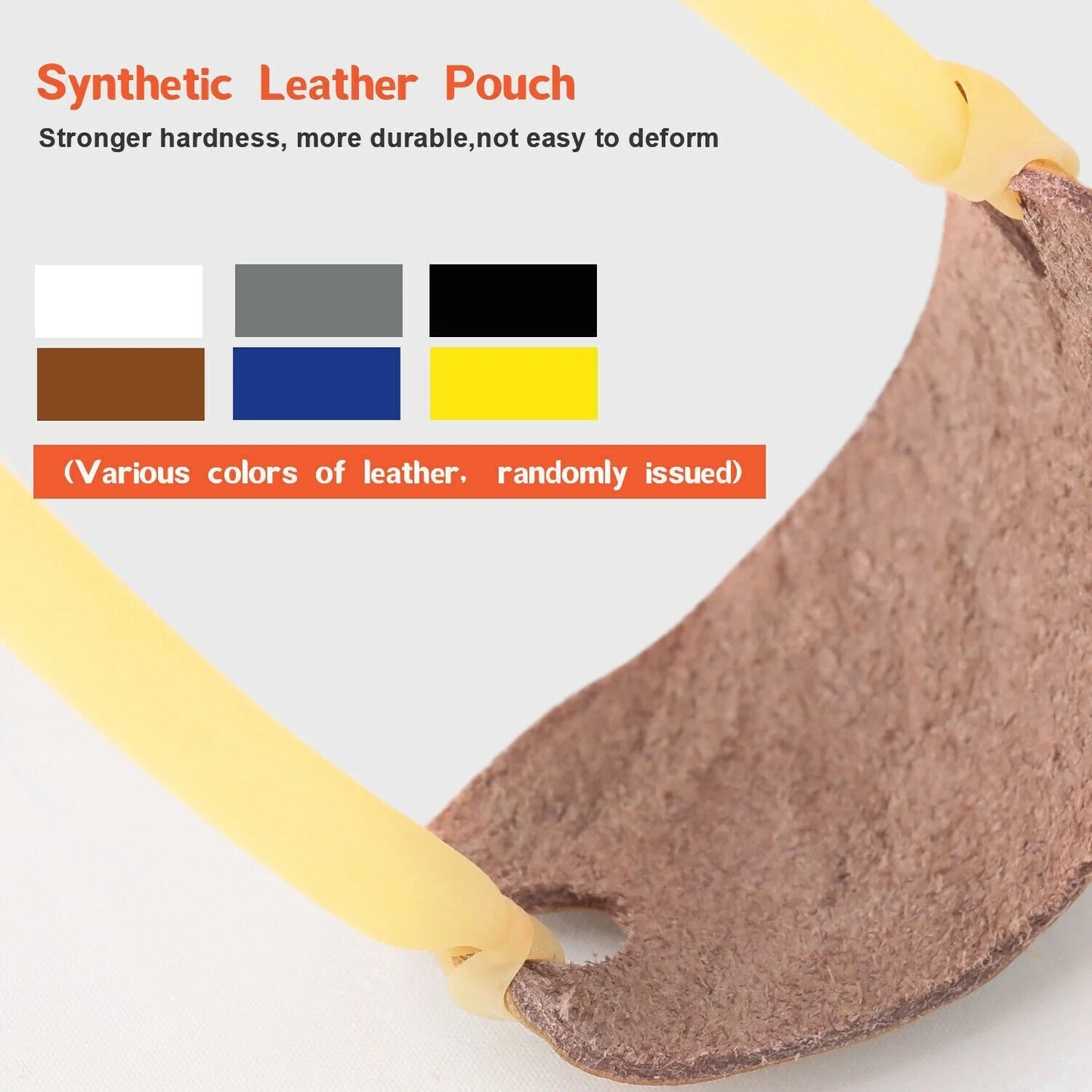 Compact folding slingshot with aluminum frame and leather pouch for outdoor sports