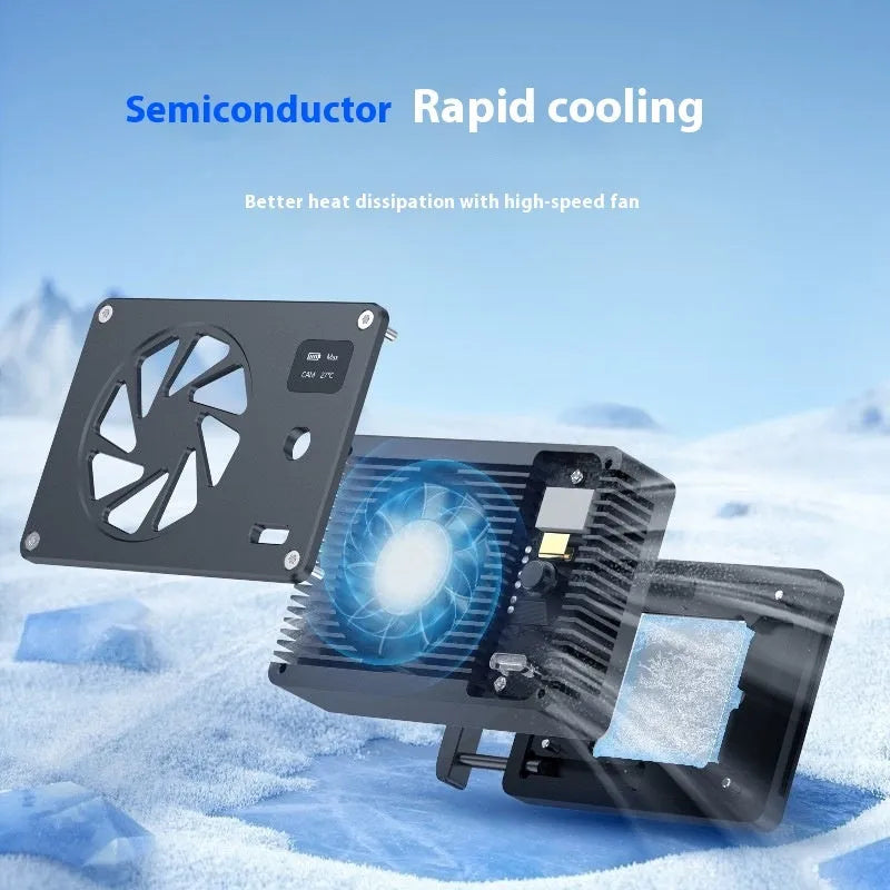 Black aluminium smart cooling radiator fan for PC with temperature control