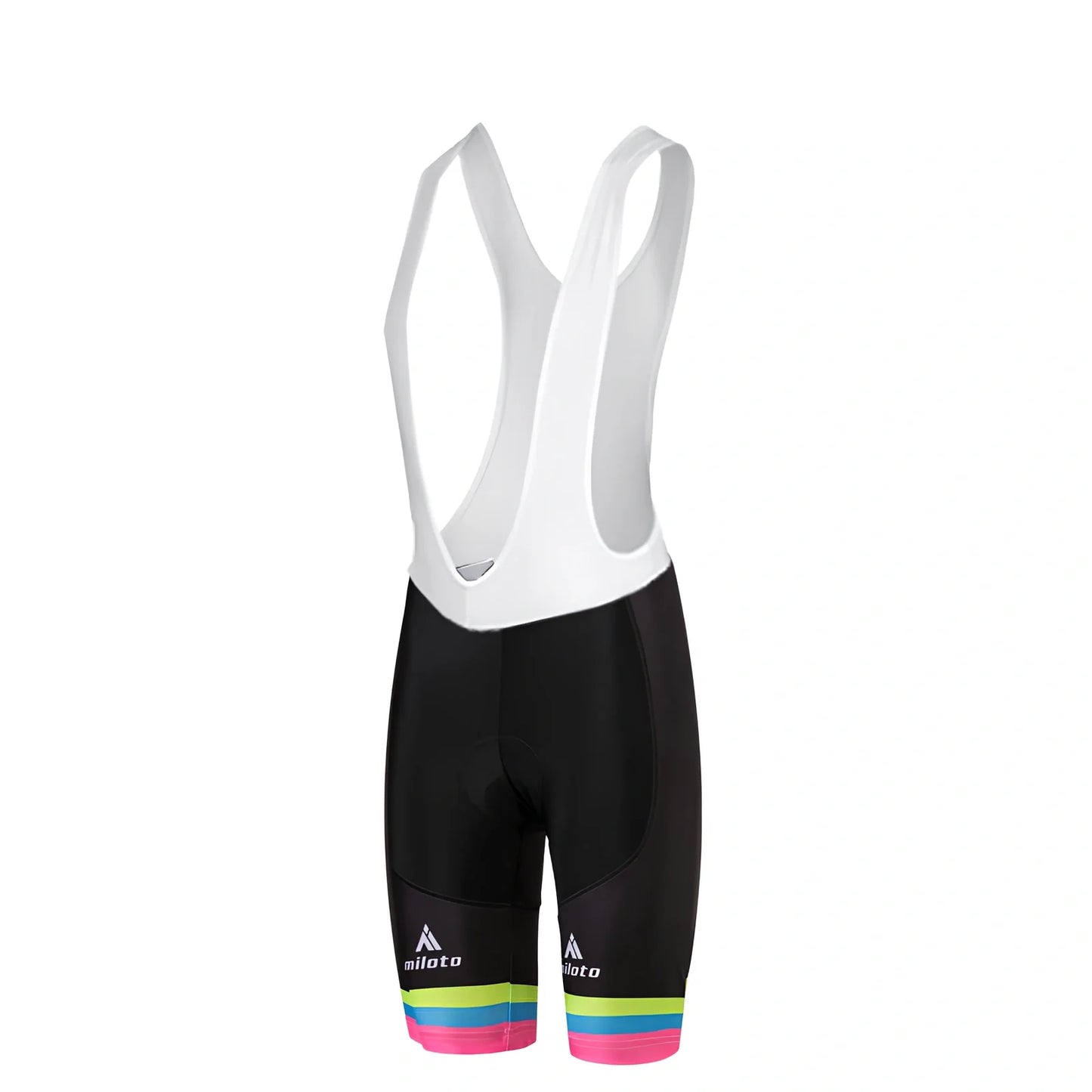 Falina Flamboyant cycling jersey and shorts set in black or white with moisture-wicking fabric