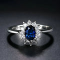 Women's floral copper ring with zirconium stone setting in choice of three colours