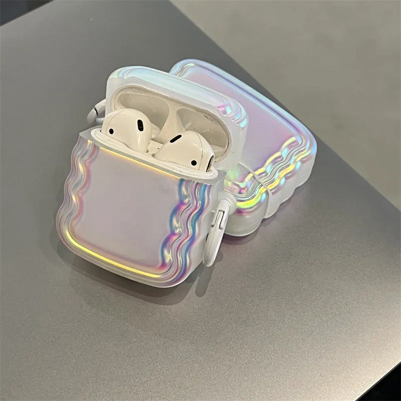 Silicone laser headset case for AirPods with magic laser ring design