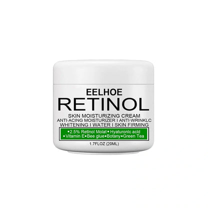 Skin brightening moisturising cream container with squalane and milk extract ingredients