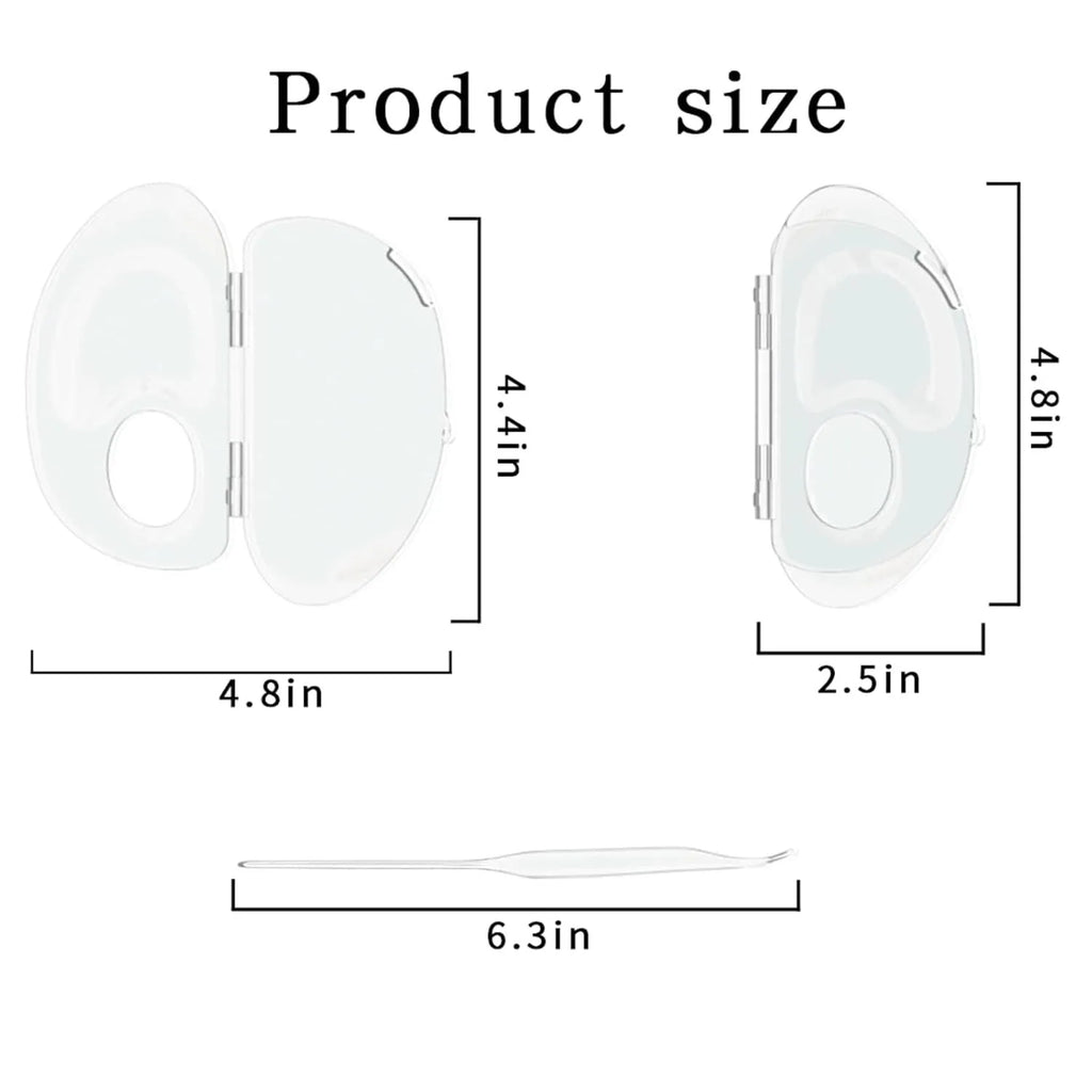 Transparent acrylic makeup mixing palette with storage groove and buckle closure
