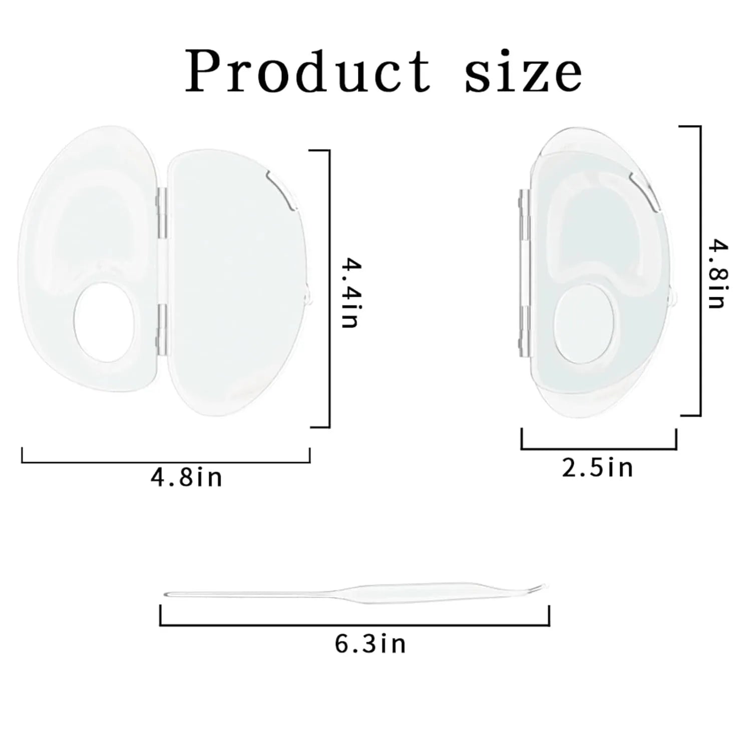 Transparent acrylic makeup mixing palette with storage groove and buckle closure