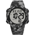 Waterproof male student sports electronic watch with digital display and plastic band