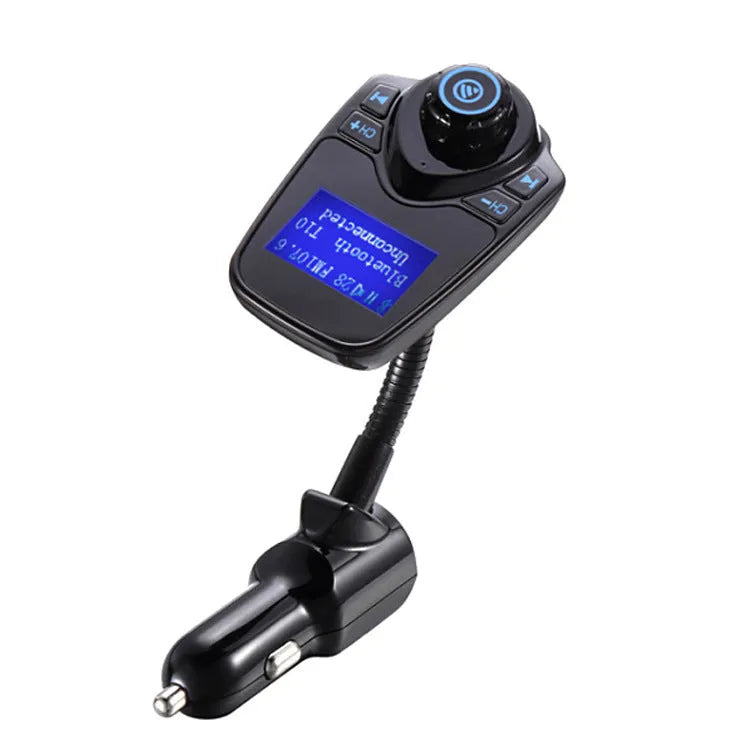 Black car MP3 Bluetooth player FM transmitter for hands-free audio streaming