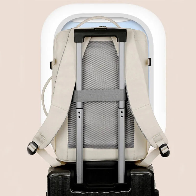 Waterproof Oxford cloth laptop backpack with multiple pockets for 15.6-inch computers