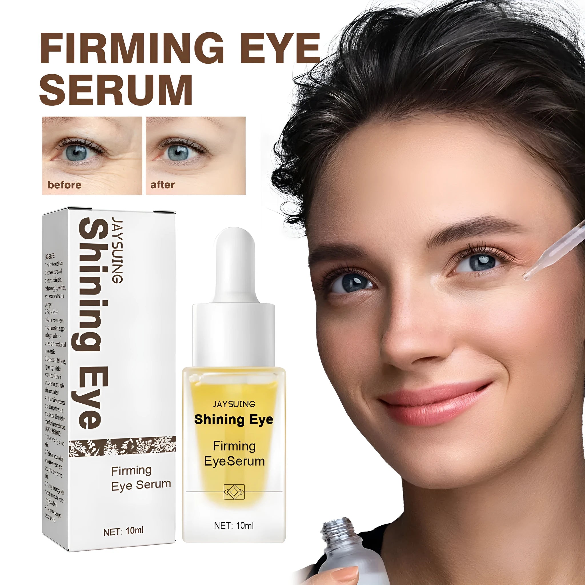 Moisturizing Eye Skin Care serum in a 10ml bottle with natural oils for eye hydration