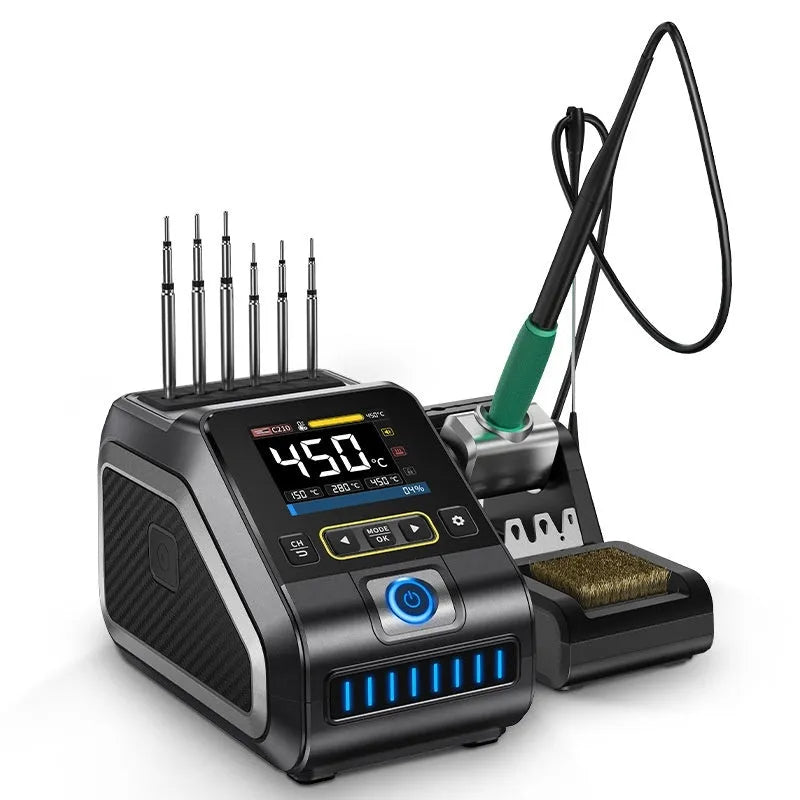 Intelligent constant temperature soldering station with plug-in heating core for maintenance welding