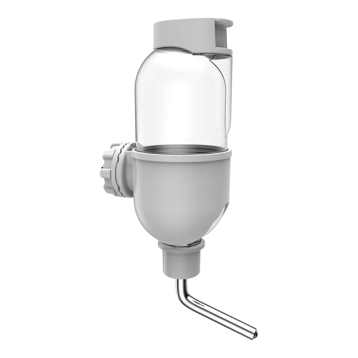 Blue small animal water bottle with stainless steel nozzle for cage mounting
