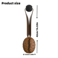 Brown coffee bean shaped TPR dog chew toy with rope knot and multiple holes