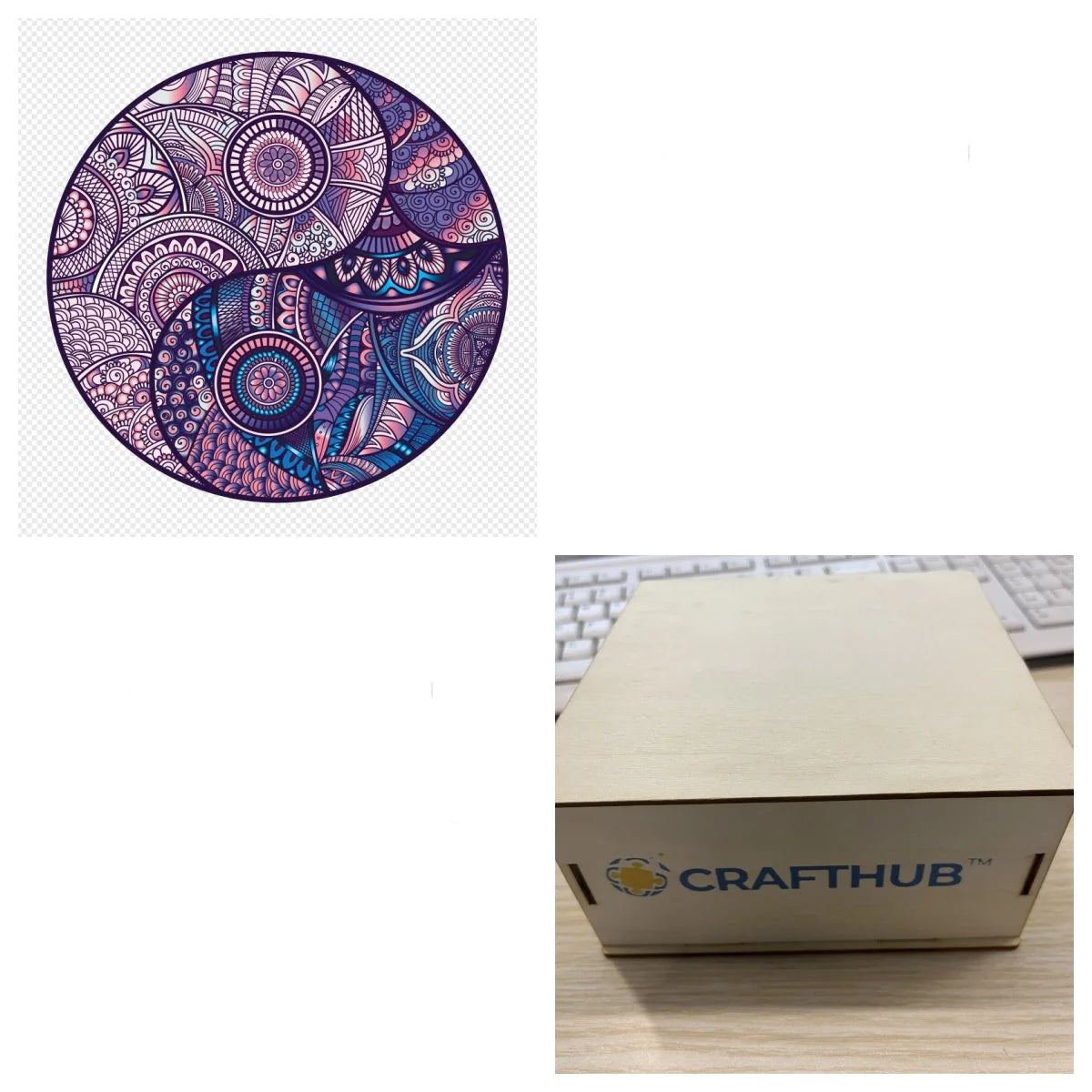 Animal Puzzle Craft Hub A3 Size Wooden Box for puzzle storage and display